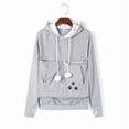 thumbnail image 3 of Unisex Cat And Dog Carrier Hoodies Pet Owner Wear背带连帽衫, 3 of 4