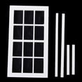 thumbnail image 3 of 1/12 Dollhouse Puertas de ventana francesas dobles blancas de con cortina de bricolaje, 3 of 8