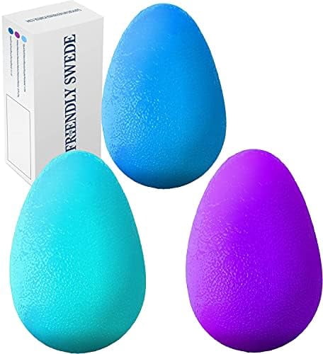 WLIKKS Stress Balls for Adults - 3 Squeeze Balls for Hand Therapy, Stress Relief & Strength - 3 Resistance Levels