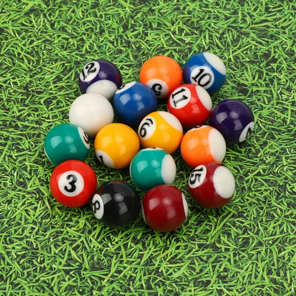 YLSHRF Mini Billiard Ball,2.5CM Billiard Ball,16PCS Eco‑friendly Resin Mini 2.5CM Children Billiard Ball Toy Pool Table Accesssory