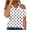 White, variant on Staron Summer Tops for Women Off Shoulder Polka Dot Print V Neck Short Sleeve Casual Loose Blouse Shirt, Khaki XXL