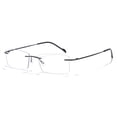 thumbnail image 1 of Cyxus Blue Light Glasses Frameless Rectangle para hombres y mujeres Anti Eye Strain Block Ultraviolet Clear Lenses Cyxus Style, 1 of 9