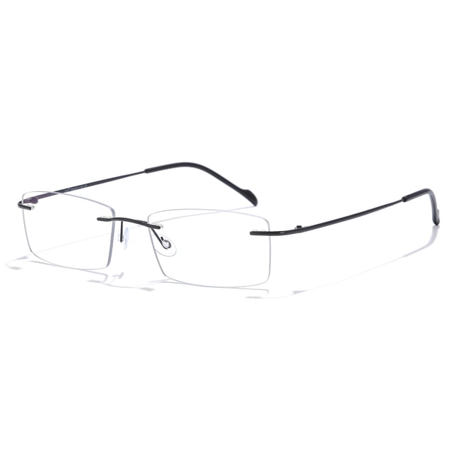 Cyxus Blue Light Glasses Frameless Rectangle para hombres y mujeres Anti Eye Strain Block Ultraviolet Clear Lenses Cyxus Style