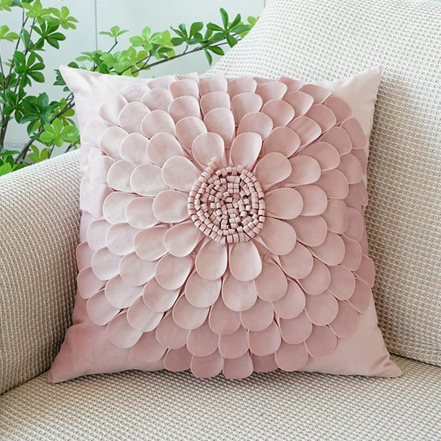Fundas de almohada con bordado decorativo de rosas, 45 x 45 cm, terciopelo, estampado floral, para sala de estar, dormitorio, sofá, decoración del hogar, textura suave, diseño elegante,