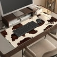thumbnail image 5 of Brown Western Cow Print Desk Mat, Desk Accessory, Cute Workspace, Trendy Workspace, Trendy, 35.4x15.7in Large Gaming Mouse Pad, Cute Desk Topper, Pretty Desk Pad, 5 of 6