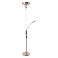 thumbnail image 1 of 72" Tall Metal Torchiere Floor Lamp with Silver finish and 2 Lights, 1 of 2