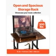 thumbnail image 4 of VEVOR Record Player Stand, 5 Tiers Tall Vinyl Record with Charging Station & USB Ports, Holds up to 200 Albums, Turntable Stand with Record Holder Display Shelf for Living Room, Bedroom, Black, 4 of 9