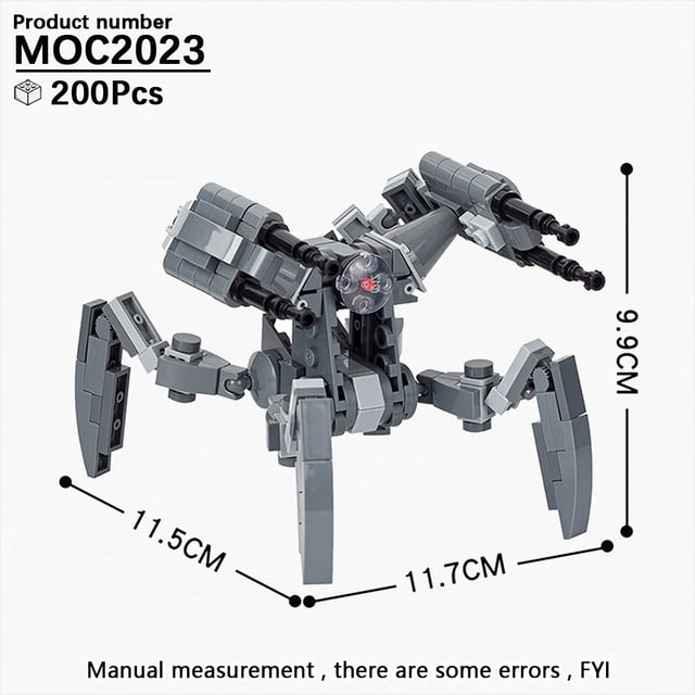 MOOXI Most Complete Space Wars Droid Spider Bot Sentry Adult Building Block Set MOC Brick Model Kit DIY Diorama Toy For Boy Gift,MOC2023