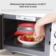 thumbnail image 3 of Naiovety Microwave Plate Cover Food Dinner Dish Bakery Heating Cookware Bar Lid Dining Oven Accessories Resistant Heat Restaurant Juegos de accesorios de baño No.1 Naiovety HA046402-01, 3 of 6