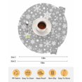 thumbnail image 6 of 13 Inch Round Placemats Set of 4, Christmas Snowflakes Non Slip Heat Insulation PP Table Mats, Xmas Winter Watercolor Grey White Washable Place Mats for Kitchen Dining Party Table Decor, 6 of 7