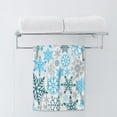 thumbnail image 2 of AOYEGO Snowflake Hand Towels Winter Blue Silver Turquoise Snow Stars Towel Highly Absorbent Soft Towel Kitchen Bath Decor for Women Men 15x30 Inch, 2 of 11