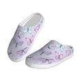 thumbnail image 2 of Lsque Purple Butterfly Pattern Womens Comfort Cotton on Scuff With Memory Foam and Anti-skid Sole Slipper-37/38, 2 of 7