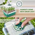 thumbnail image 2 of Mini invernadero para plantas verdes, 5 piezas, 60 celdas LED con luz interior, bandeja para plántulas, caja de cultivo para vivero con cubierta duradera y ventilación, 2 of 3