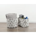 thumbnail image 3 of DII Polyester Container with Handles, Ikat Storage Bin, Large, Stone, 3 of 4