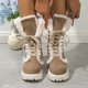 thumbnail image 5 of Zapatos de mujer botas de nieve de invierno con tacón grueso y correa cálida, botas para correr, botas vaqueras, 5 of 5