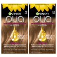 thumbnail image 1 of Color de cabello Garnier Olia sin amoniaco 7.0 rubio oscuro, paquete de 2, 1 of 7