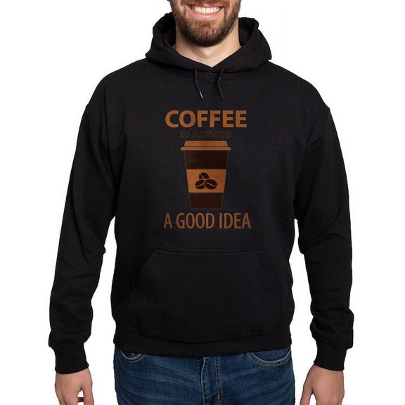 CafePress - Coffee Is Always A Good Idea Hoodie (Dark) - Pullover Hoodie, Classic, Comfortable Hooded Sweatshirt