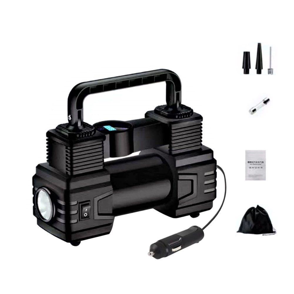 HLONK Automatic Digital Display Smart Preset Inflation Tire Inflator with LED Light 12V 150PSI Wire Auto Tire Inflator Pump