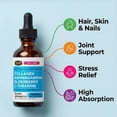 thumbnail image 6 of Liquid Collagen Peptides with Ashwagandha, Elderberry & L-Theanine. High Potency and Absorption Formula. Hair, Skin, Nail + Joint Support. Stress Relief & Immunity Booster – Collagen Mojo - 2 oz., 6 of 9