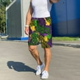 thumbnail image 7 of Kdxio Mardi Gras7 Print Mens Sleep Shorts Bottoms Soft Comfy Pajama Wear Pants with Drawstring Pockets, 7 of 7