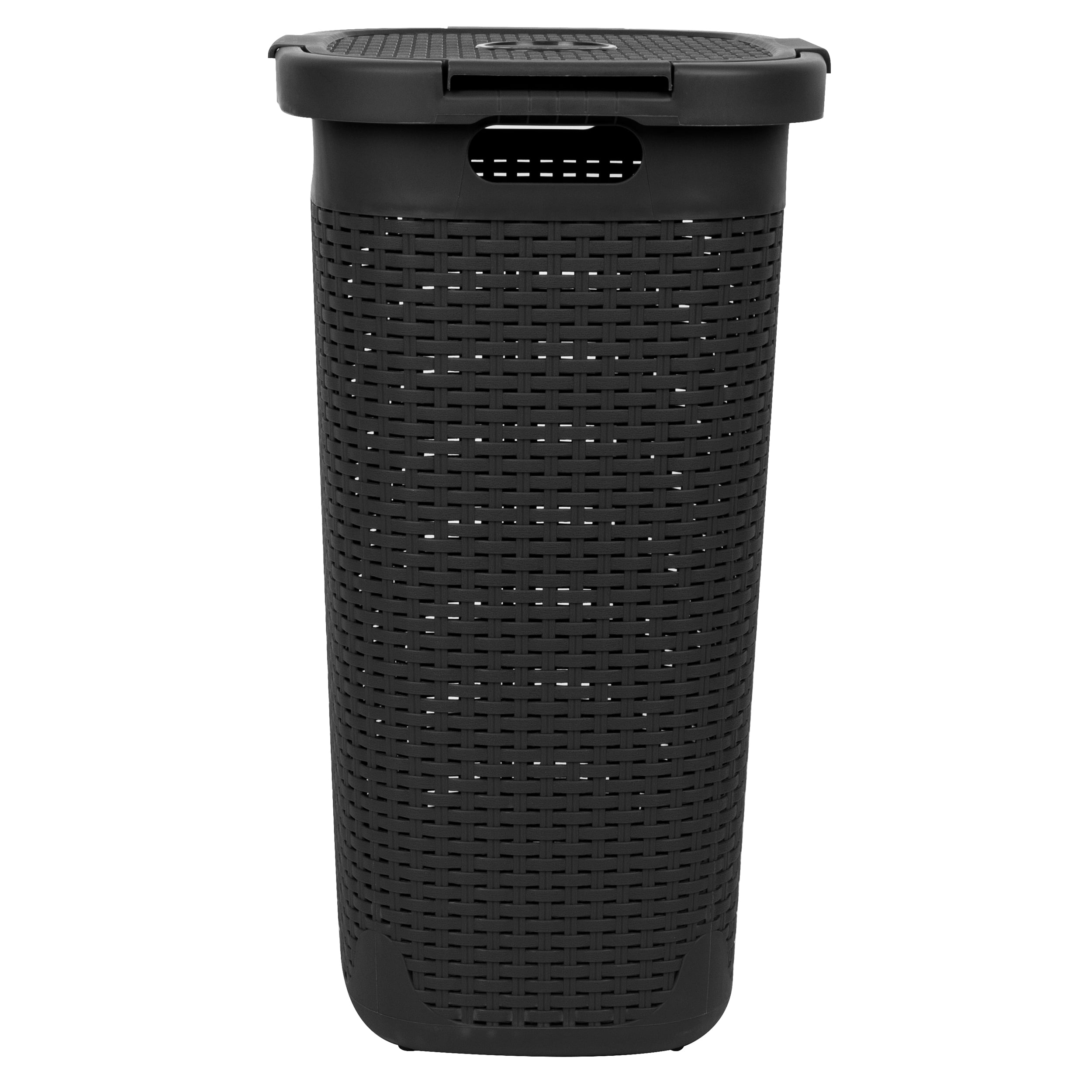 Mind Reader 60 Liter Hamper, Ventilated Clothes Basket with Carry