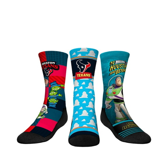 Youth Rock Em Socks Houston Texans Toy Story 3-Pack Crew Socks