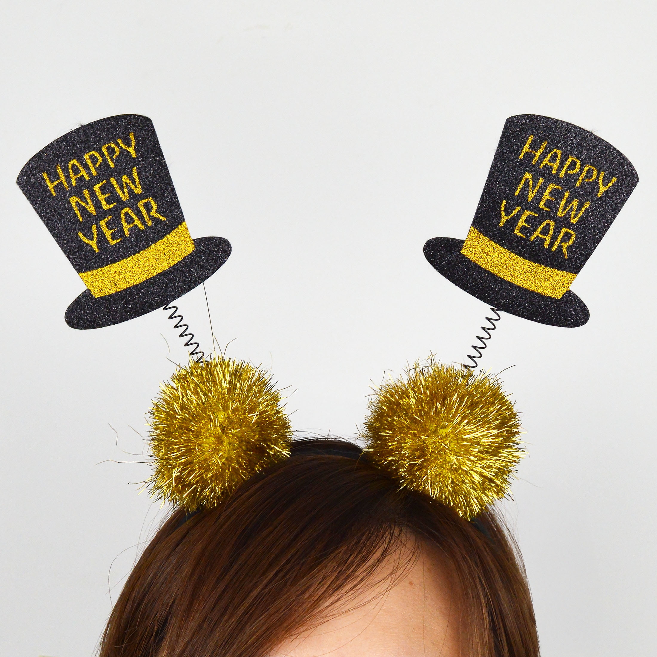 Serre-tête pailleté noir pour le Nouvel An, 1 pièce, décorations festives, une façon de célébrer avec style, adulte