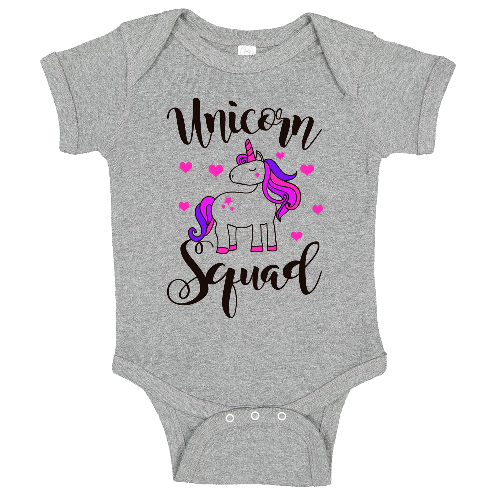 Unicorn Squad Infant Baby Short Sleeve Bodysuit Romper 