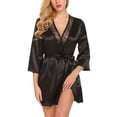 thumbnail image 1 of Camisón de encaje sexy de talla grande, lencería sexy elegante y seductora en color negro, 1 of 5