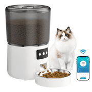 Arcwares Automatic Cat Feeder, WiFi Automatic Cat Feeder Dispenser, with APP Control for Remote Feeding, 4L Automatic Dog Feeder, 1-10 Meals Per Day for Cat and DogDual Power Supply, 10s Voice Record