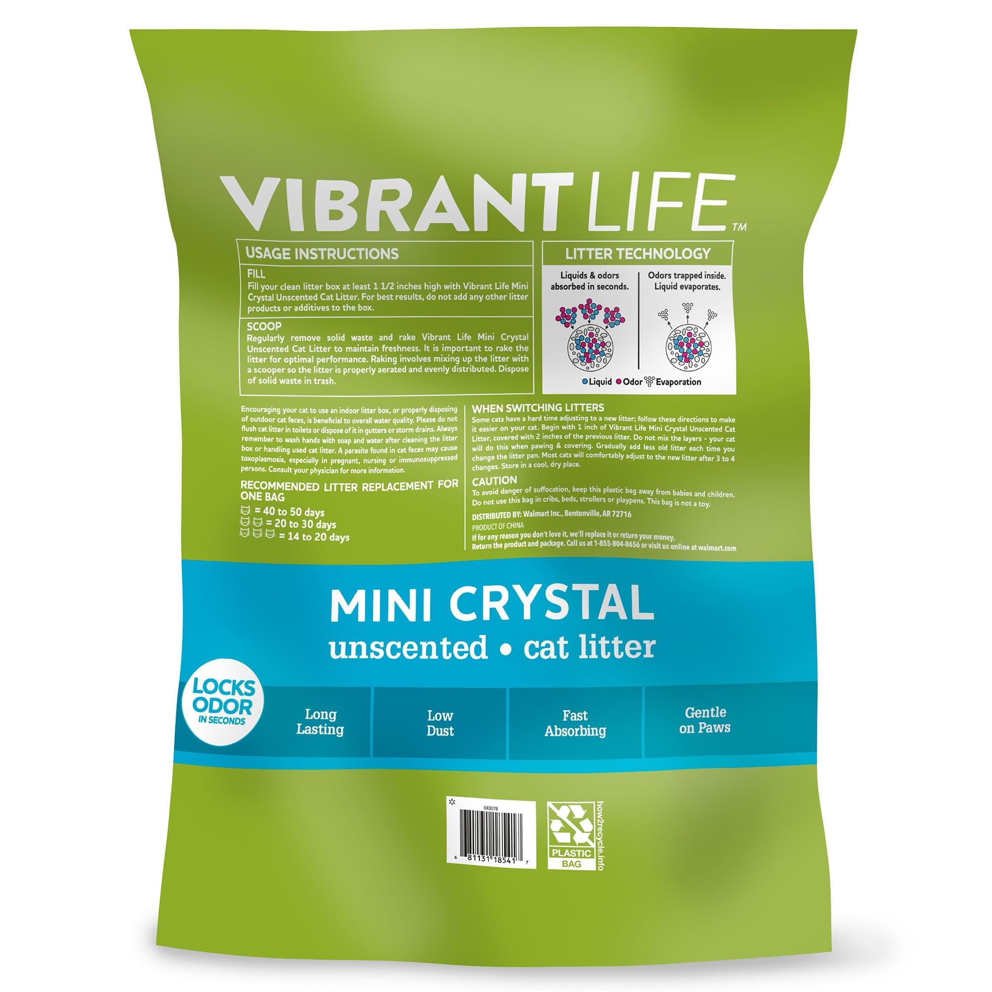 Vibrant cat litter crystals Clearance