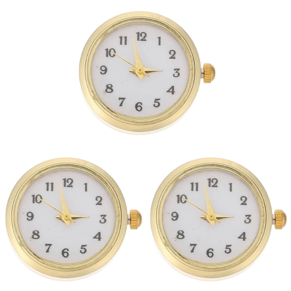 LOLIPPYY Golden Alloy Beading Watch Faces for DIY Decoration 3pcs Interchangeable Digital Watch Faces