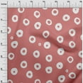 thumbnail image 3 of oneOone Cotton Cambric Dark Peach Orange Fabric Polka Craft Projects Decor Fabric Printed By The Yard 56 Inch Wide-S8, 3 of 6