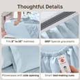 thumbnail image 6 of California Design Den Split King Sheet Set - 800 Thread Count Sateen, 100% Cotton Sateen Durable Sheets with Deep Pockets - Blue (Grey Tone), 6 of 9