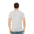 thumbnail image 4 of Bella + Canvas V-Neck Short Sleeve Tee for Men, White Fleck Triblend Shirt, S, 4 of 5