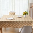 thumbnail image 2 of Diamond Pattern Square Tablecloths Cotton Linen Geometric Tablecloth Table Covers for Kitchen Dining Tables Restaurant Decoration (Yellow, 55"x55"), 2 of 7