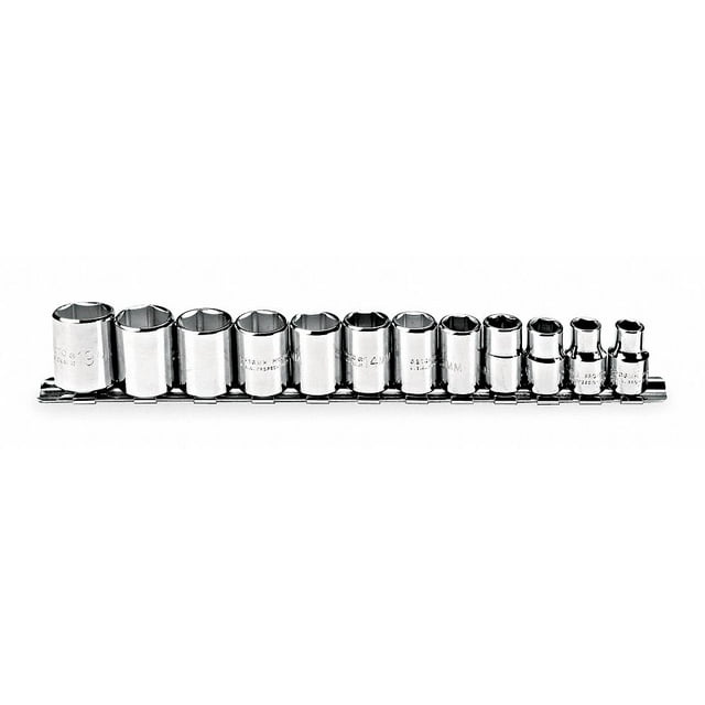 Stanley Proto J52212 12 Piece 6 Point 3/8" Drive Metric Socket Set
