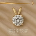 thumbnail image 4 of 14K Solid Yellow Gold Lab Grown Moissanite Round Cut Solitaire Pendant | Double Loop Bail | 6.5mm 1.0 CTW | Pendant Only | Fine Jewelry Luxury Gift, Birthday, Anniversary, Mothers Day, 4 of 7