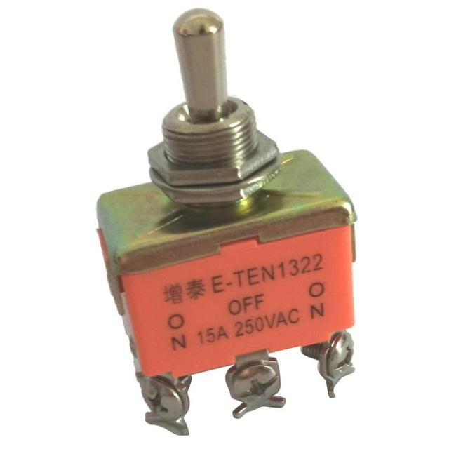 1 Pieza de Interruptor Switch de DPDT 250V 15A Position 6 Pins Apagado/Encendido Cola interruptor de palanca 3 posiciones 6Pin