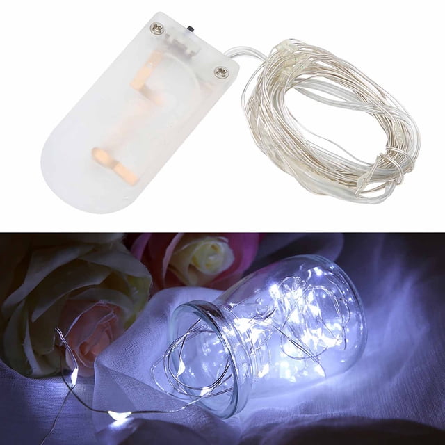 Riousery Serie de Luces LED de Cobre 2m / 6.6ft Impermeable Blanco