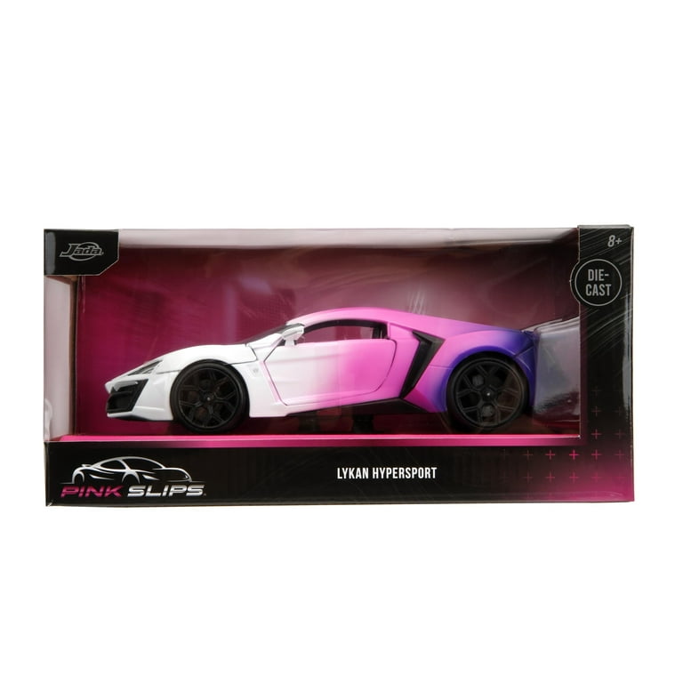 Jada Lykan Hypersport Diecast Model Car, White, Pink and
