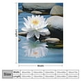 Chilfamy Flower Rocks Water Ideal Comfy Throw Blanket Soft Plush