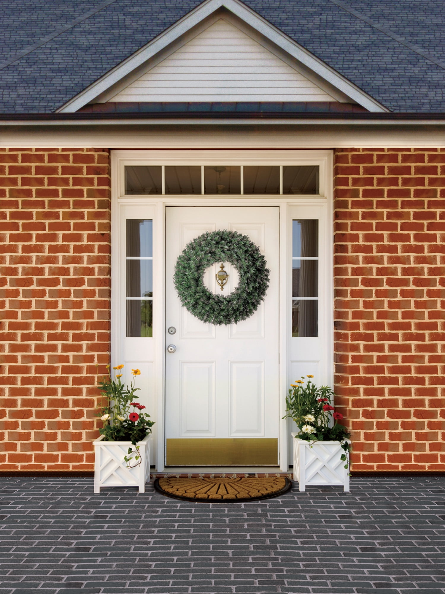 Basic Nonlit Green Artificial Christmas Wreath, 36", by Holiday Time (Green)