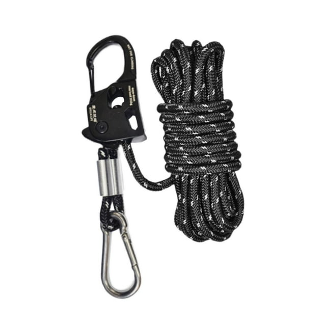 Cuerda tipo tienda de campaña de 6mm, amarres para tienda, colgador de cuerda, cordón resistente para tienda, multiusos Negro