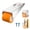 Orange, variant on 4Pcs Vertical Track Roller Wheel, Heavy Duty Sliding Door Bottom Guide Roller, Gate Rollers,Alloy Steel Quiet Soft Rubber Caster for Garden Gate Fence Tables, Up to 110LBS Load Capacity