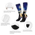 thumbnail image 5 of Fotbe Cat Under Starry Skies print Women's Men's Novelty Crew Socks Cotton Socks Knee High Socks for Walking,Running,Nurses,Pregnancy, 5 of 8