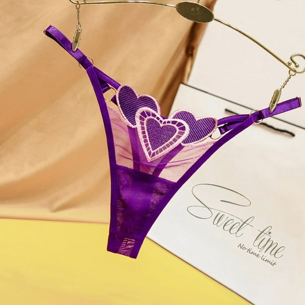 Bragas eroticas transparentes sexis para mujer ropa interior bragas con tiras tangas sin costuras bragas caladas de Color solido para mujer lenceria 1pc Gao Jinjia LED Walmart en linea