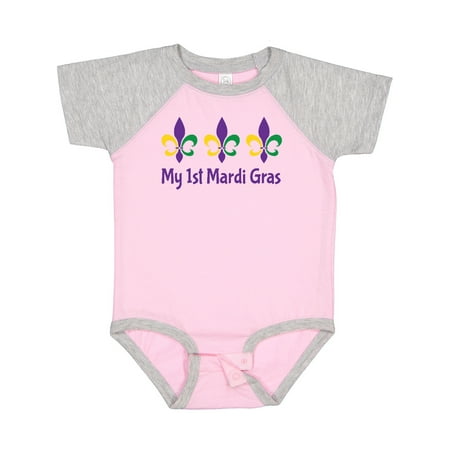 

Inktastic My 1st Mardi Gras Fleur De Lis Gift Baby Boy or Baby Girl Bodysuit