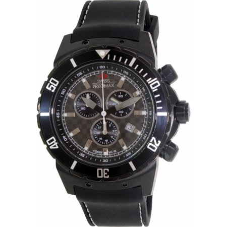 UPC 857837004912 product image for Swiss Precimax Men's Pursuit Pro Sport SP13283 Black Silicone Swiss Chronograph  | upcitemdb.com