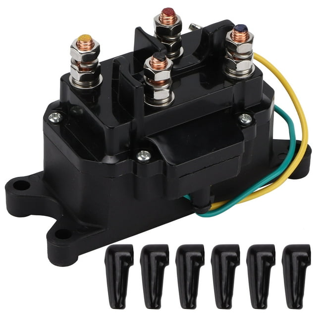 Relé solenoide de contactor de cabrestante DC12V 250A resistente a la intemperie para vehículos ATV UTV 4x4 remolque Jadeshay A
